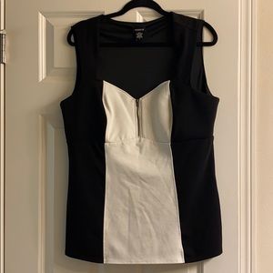 Torrid half zip color block top size 2
